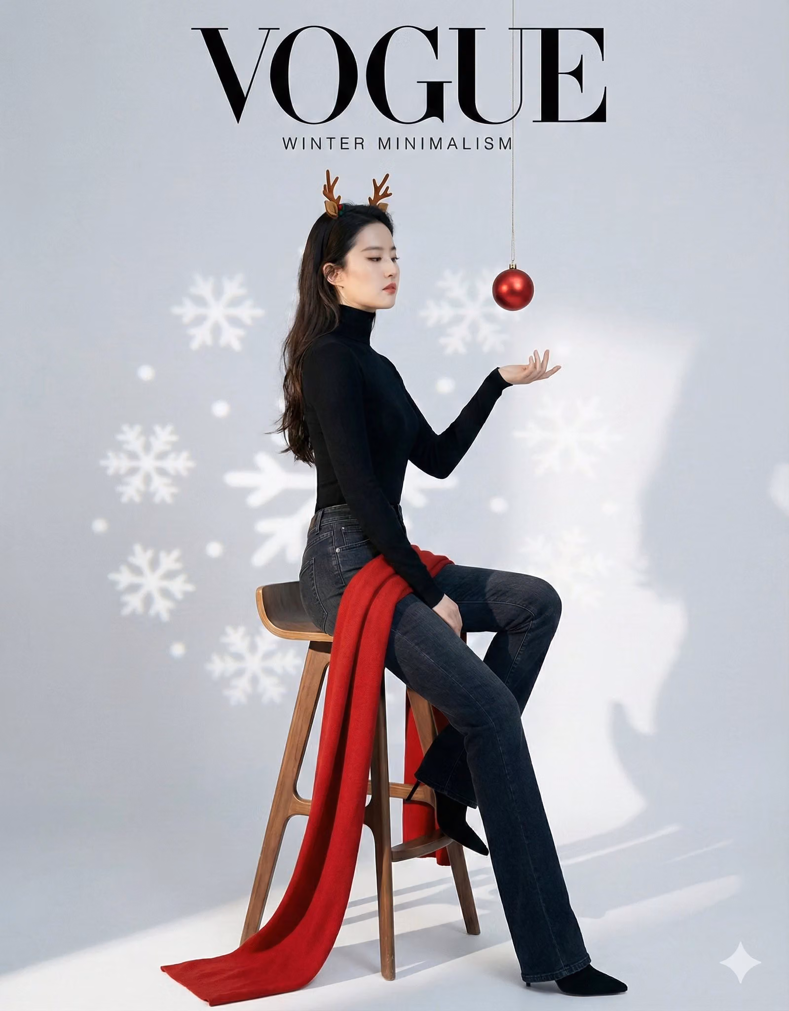 Fashion Magazine Cover Style Full-Body Portrait