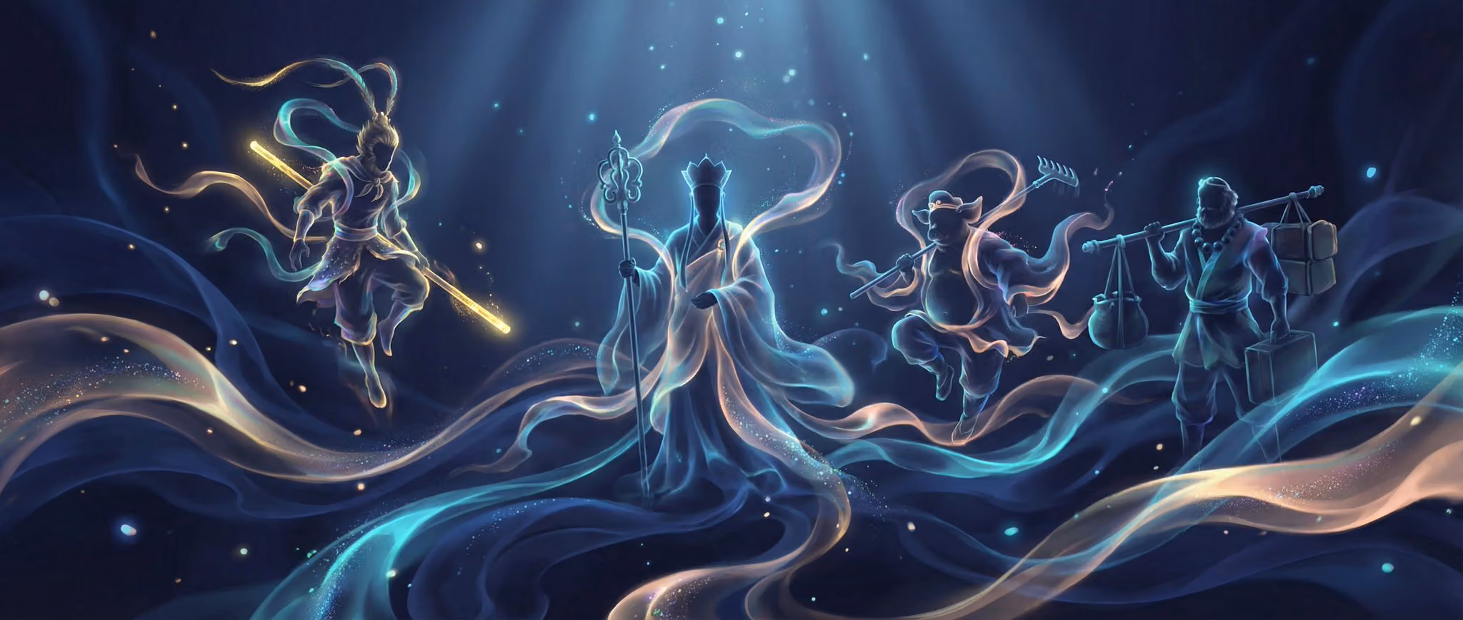 Ethereal Hanfu Spirit of the Four Disciples from Journey to the West