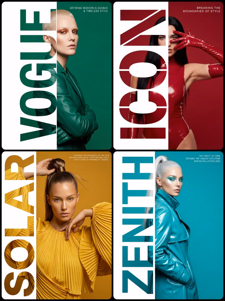 High-Fashion Editorial Typography Poster Design