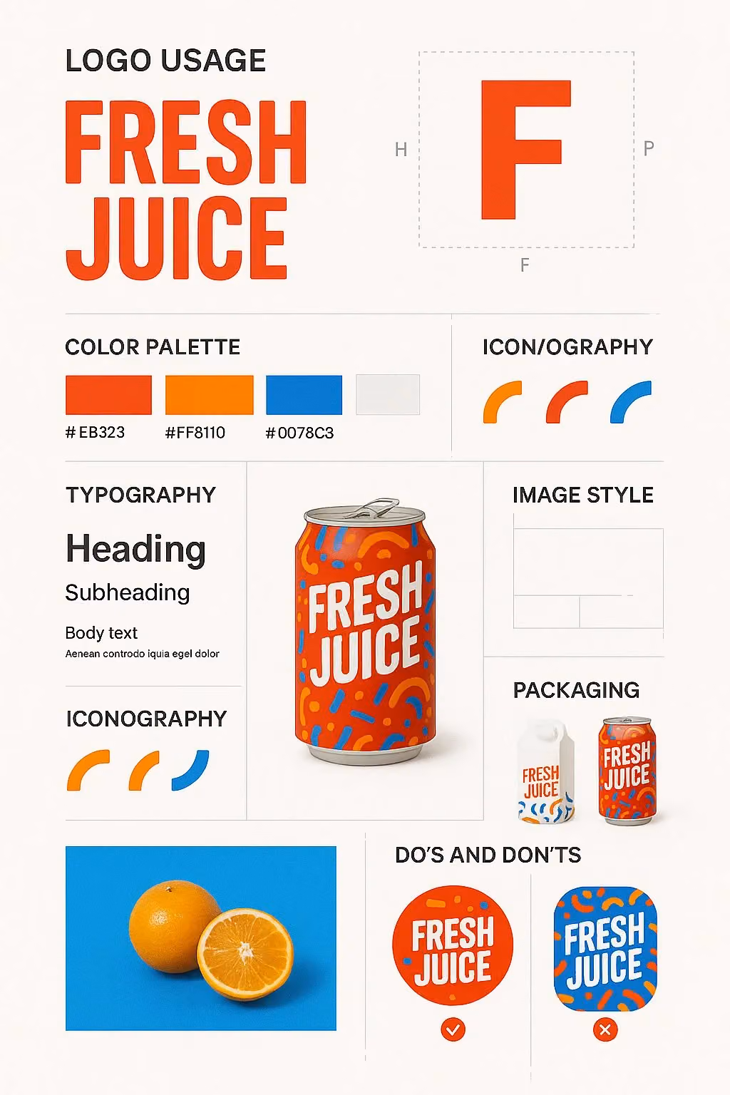 Brand Design Guide Poster, Vertical 9:16 Layout