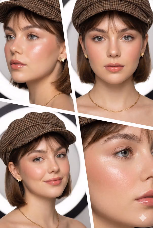 Modern Magazine Style Beauty Editorial Collage