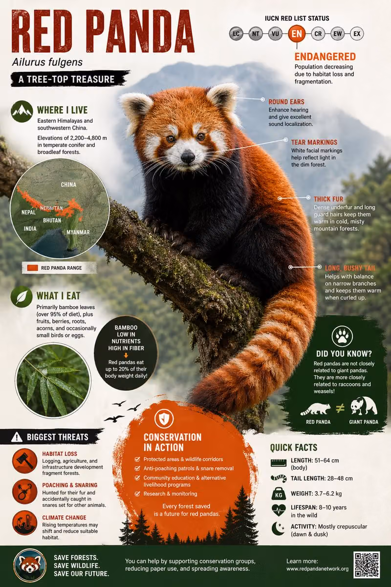 Endangered Animal Infographic Design