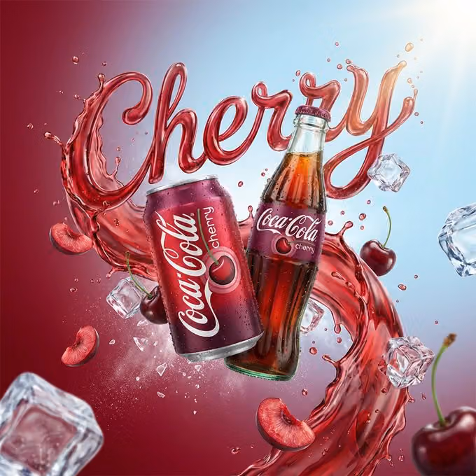 Vibrant High-End Advertising Visual of Floating Can/Bottle