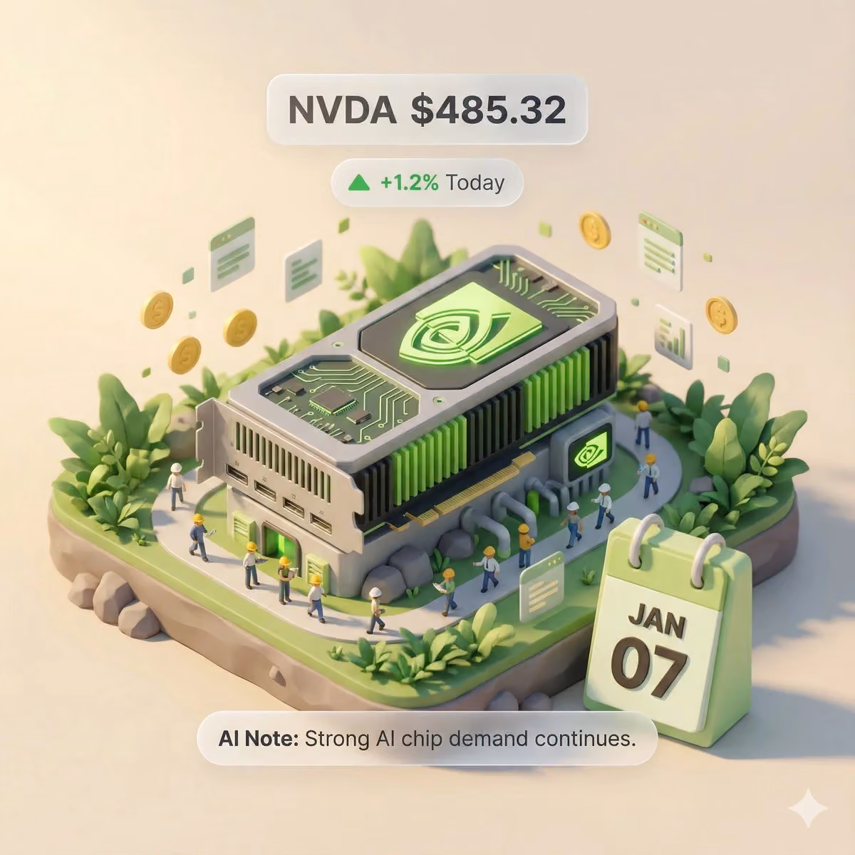Autonomous Financial Artist: 3D Isometric Diorama Data Visualization