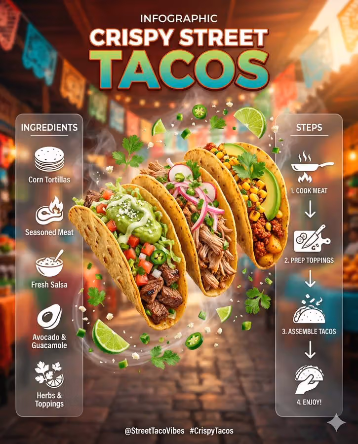 Ultra-Viral Mexican Taco Recipe Infographic