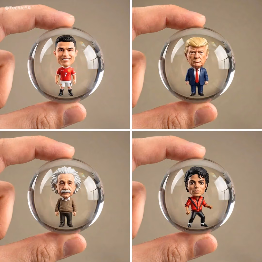 Portrait Image Inside a Transparent Glass Sphere
