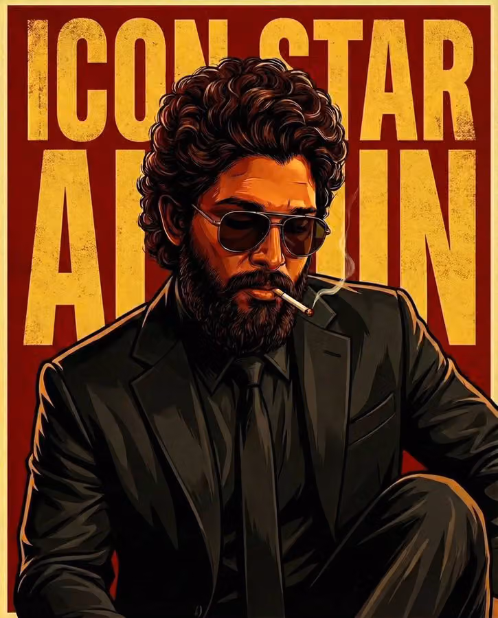 Rugged Indian Superstar Digital Illustration