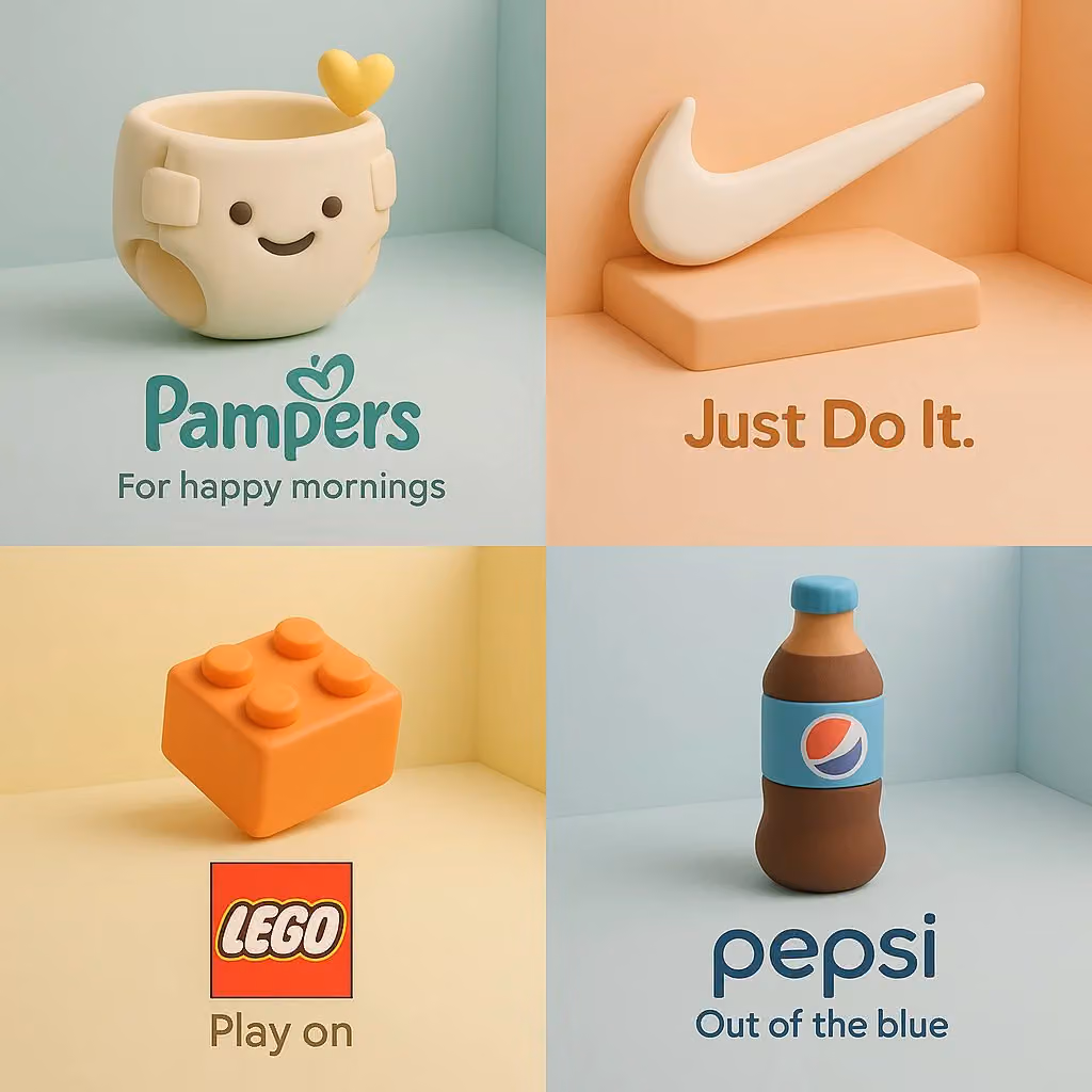 Soft 3D Cartoon Sculpture with Product Display