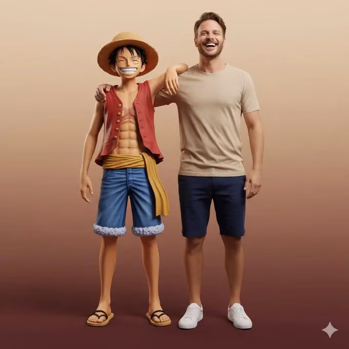 Ultra-realistic Full-Body Portrait with Monkey D. Luffy