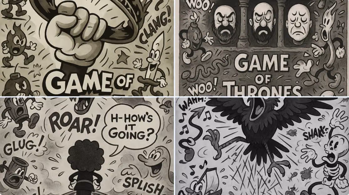 Transform Image into 1930s Animation Storyboard in Fleischer Studios Style