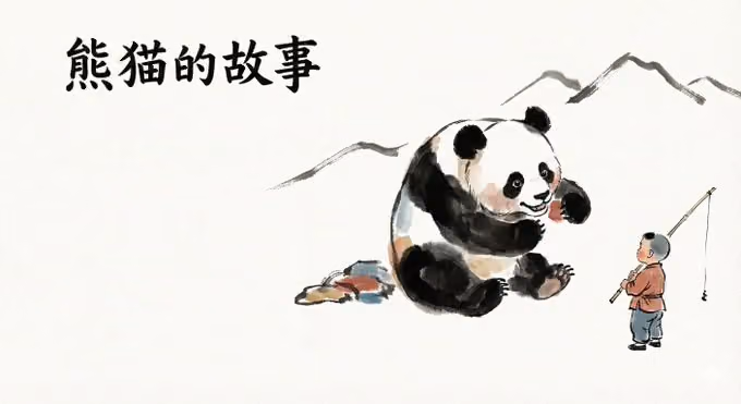 New Chinese Ink Illustration Homage to 80s Shanghai Animation Style