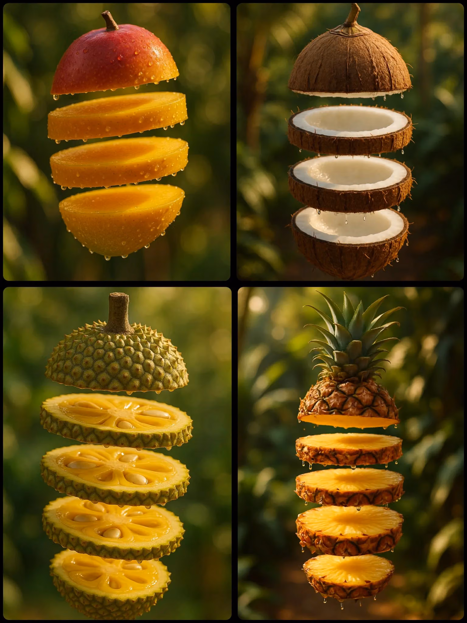 Layered Fruit Slice Photography