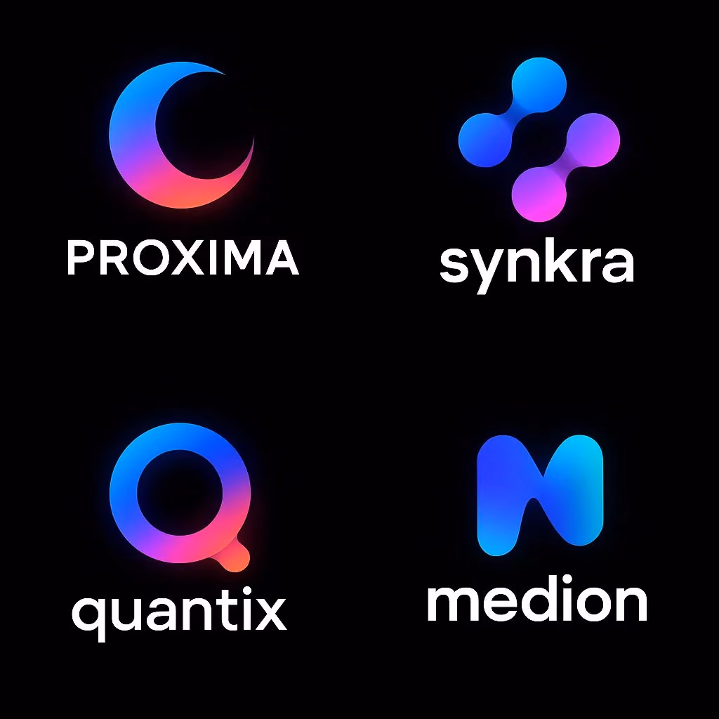 Modern Logo in NeoGradient Soft Tech Style
