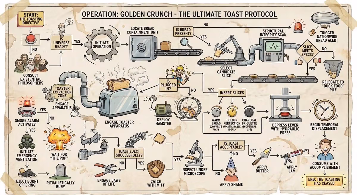 Wacky and Over-the-Top Toast Bread Flowchart