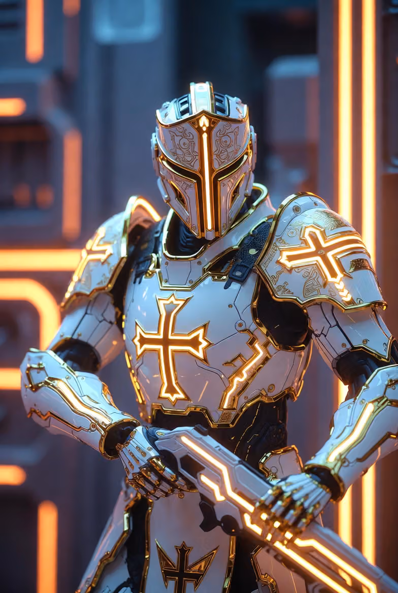 Knight Templar Reimagined as Cyber Legend