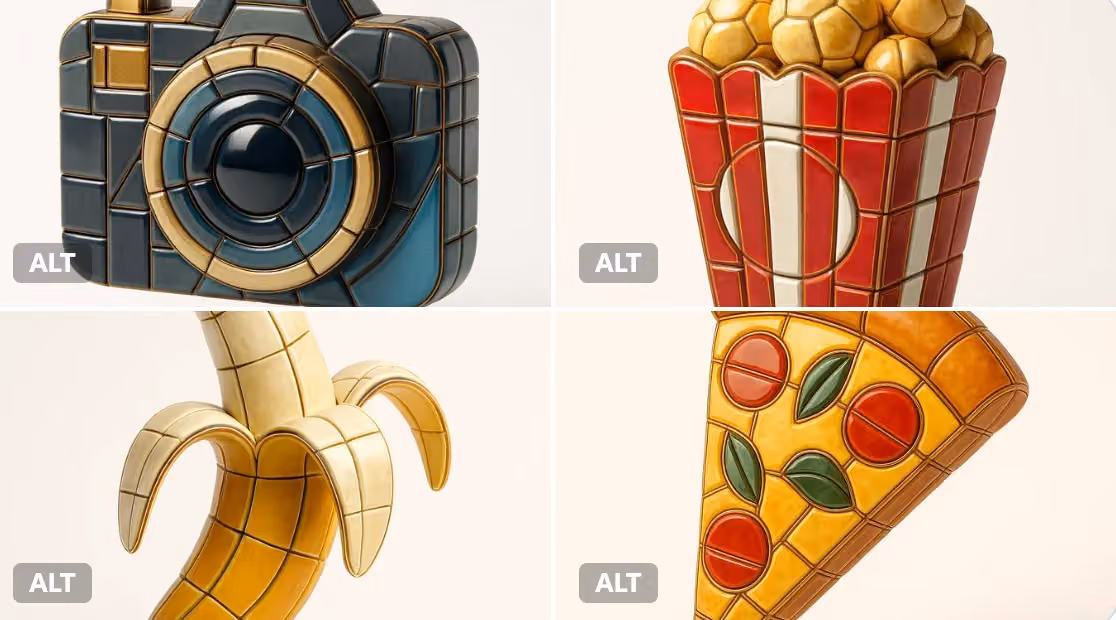 Render Any Emoji as Luxurious Enamel Mosaic 3D Sculpture