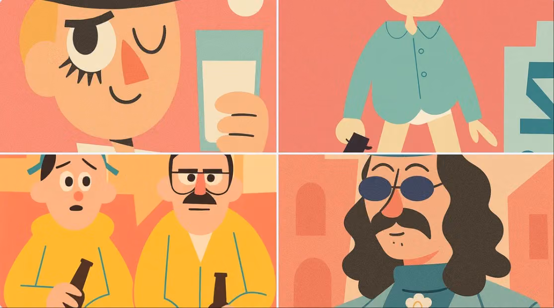 Transform Image into Cartoon Modern Style Illustration