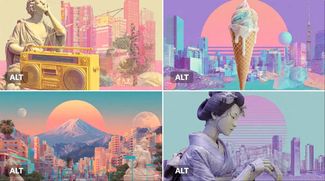 Surrealist Vaporwave Collage Art