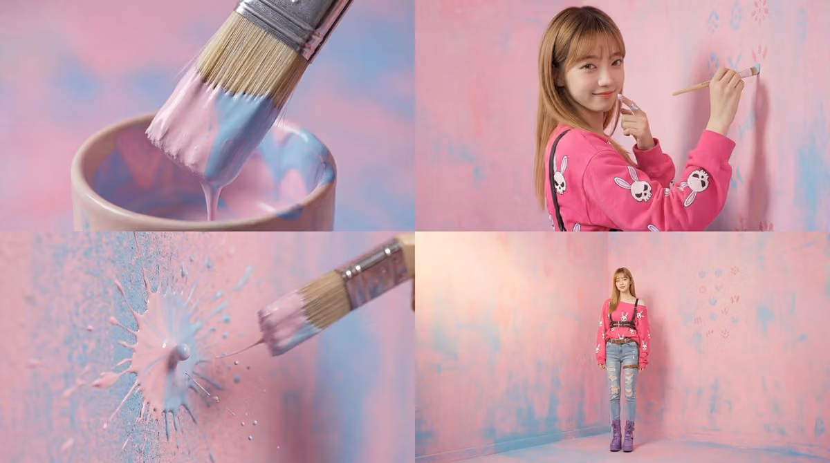 Cinematic Video of Woman Painting Wall