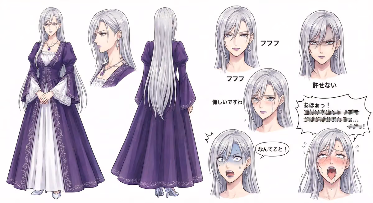 Villainess Character Design Sheet