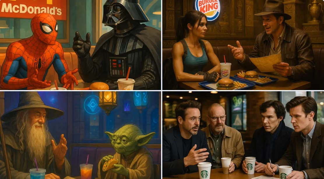 Casual Chat in Fast Food