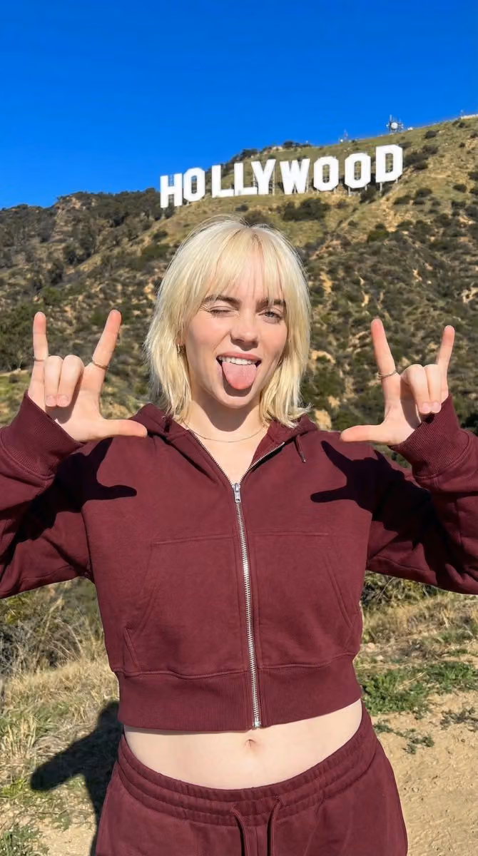 Hollywood Hills Fitness Woman Playful Pose