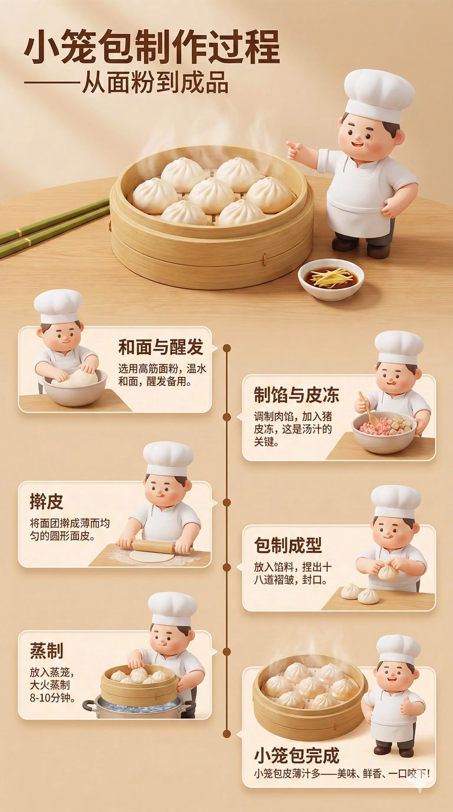 Indonesian Tempeh Making Process 3D Infographic Poster