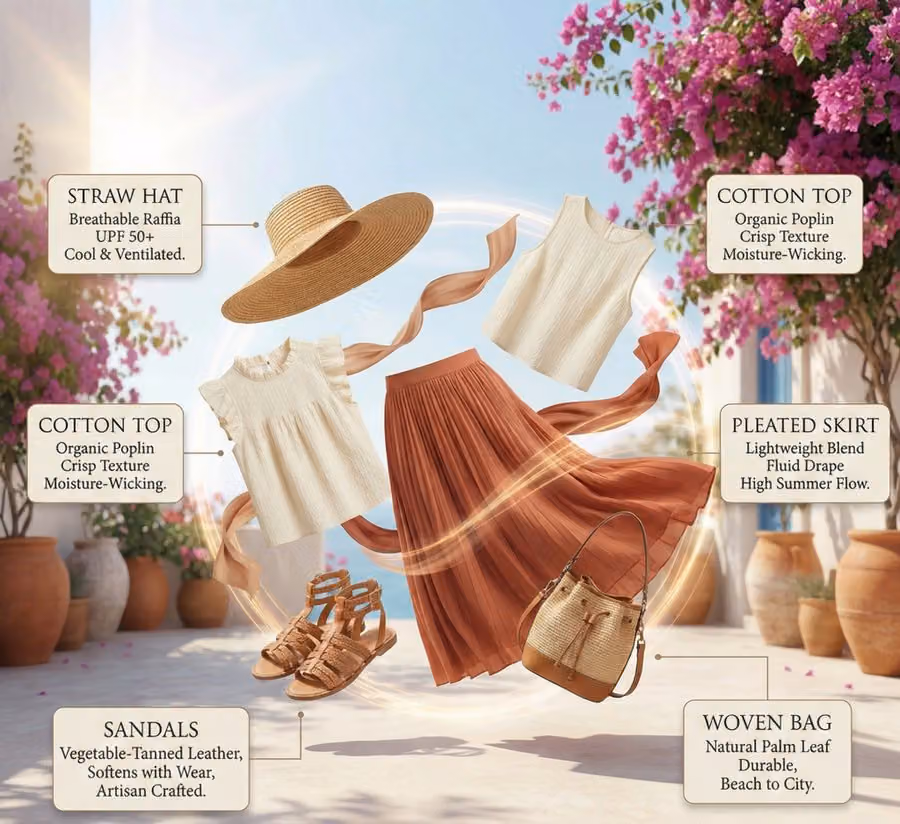 High-Fashion Summer Outfit Infographic Design
