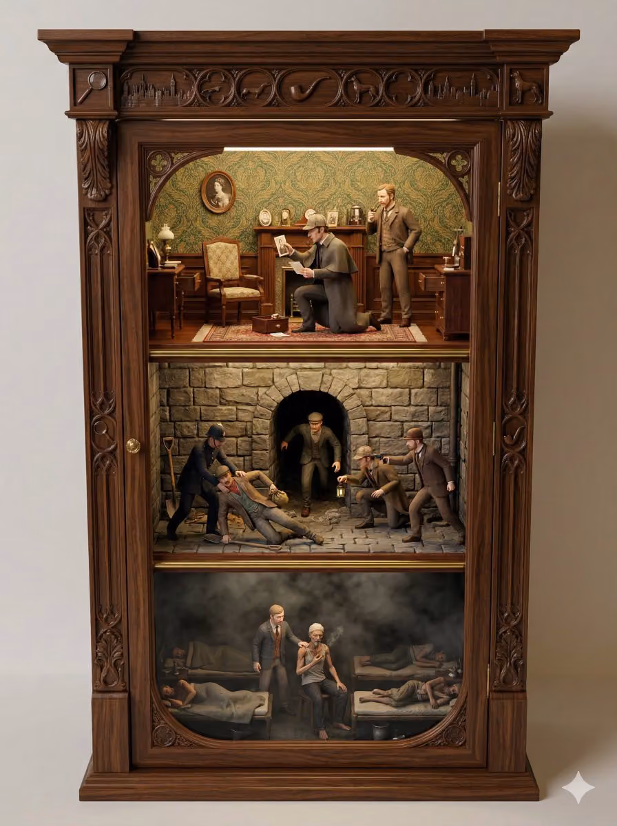 Sherlock Holmes Adventure Scenes Diorama