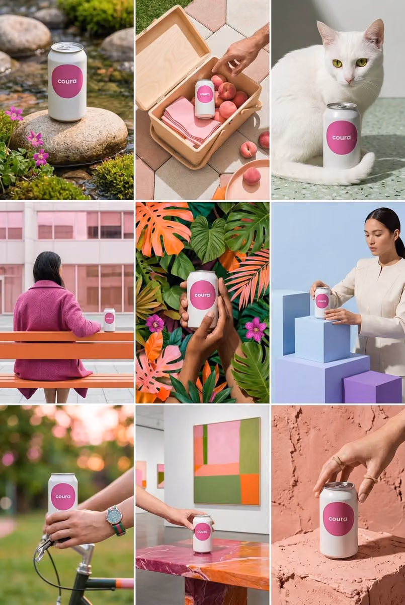 Create 9 images for Instagram feed