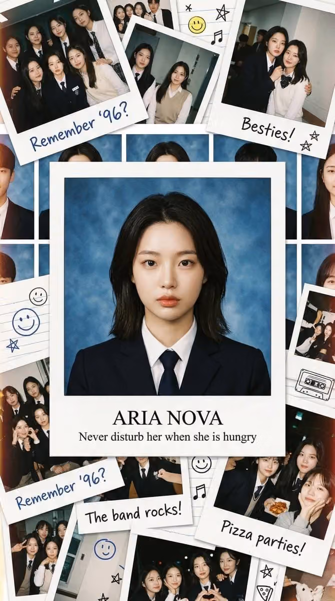 1990s High School Yearbook Collage Scene