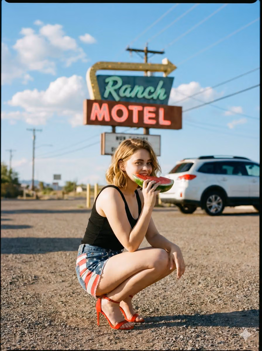 Nostalgic Summer Road Trip Editorial Fashion
