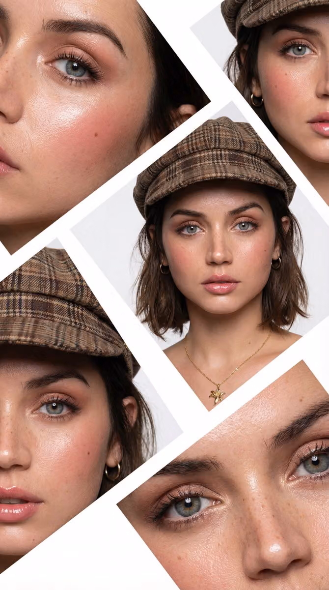 Hyper-realistic Beauty Editorial Collage