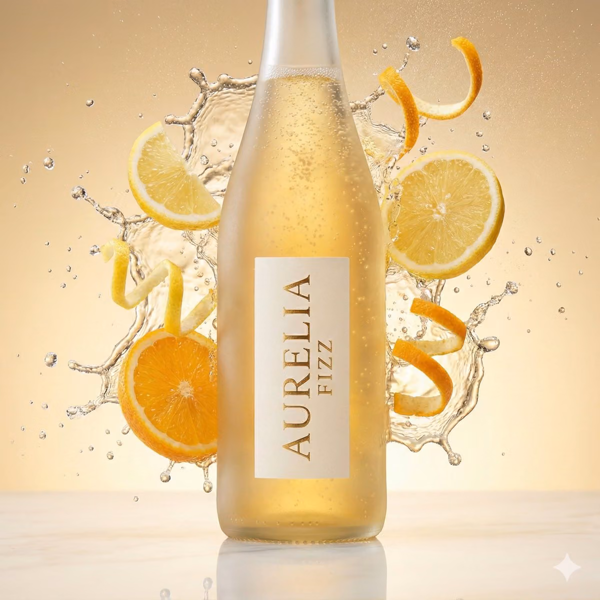 Luxury Glass Bottle Splash Photography