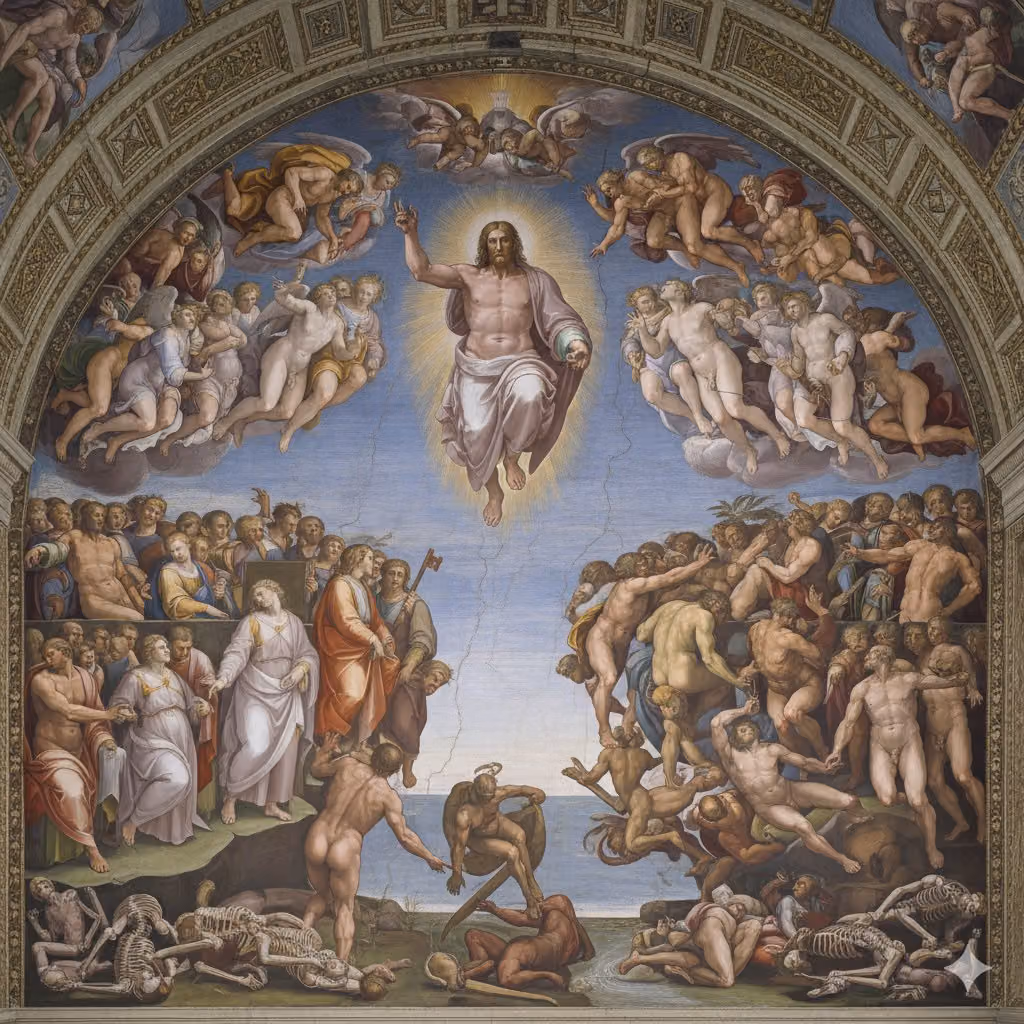 Michelangelo's The Last Judgment Style Image Generation