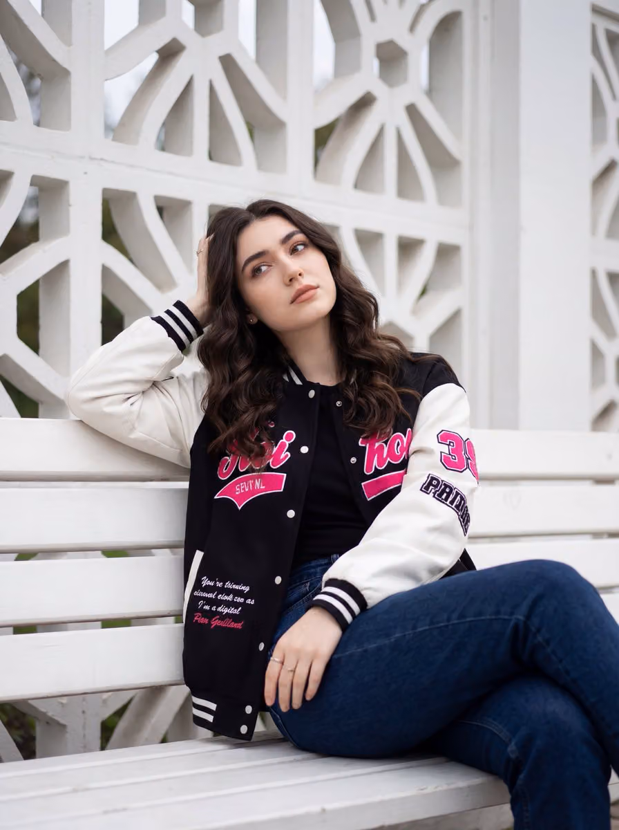 Young Woman Casual Sitting Pose