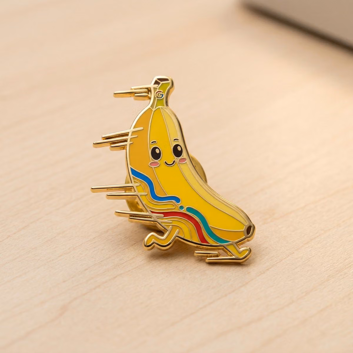 Gold Enamel Pin Minimal Photo