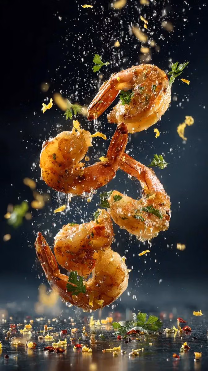 Ultra Realistic Garlic Butter Shrimp Freeze