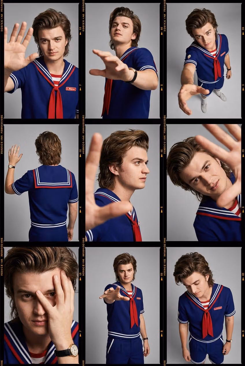 Editorial Fashion Steve Harrington Contact Sheet