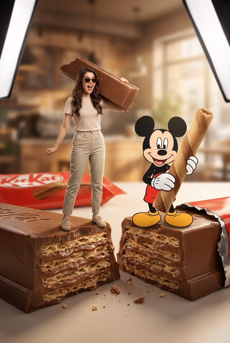 Hyper-Realistic Giant KitKat Scene